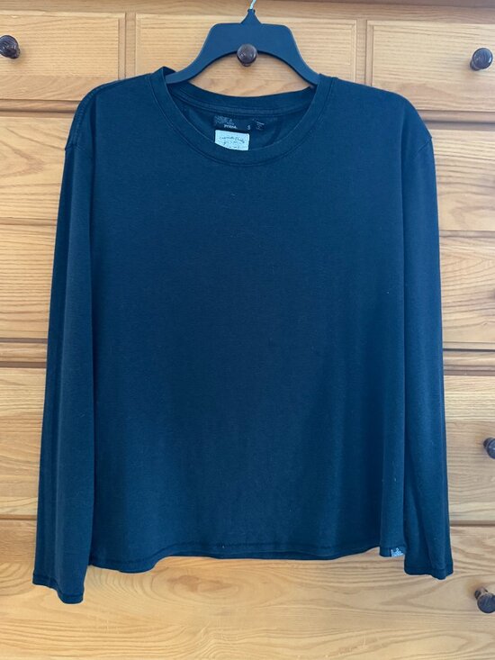 Prana Tops - Prana Cozy Up Long Sleeve Crew Charcoal Black Small GUC